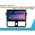 Android sistema carro dvd GPS para Toyota Vios 10,1 polegadas touch screen com Bluetooth / WiFi / TV / USB